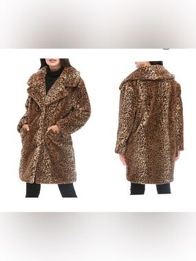 PRICE FIRM NWOT Leopard Faux Fur Coat